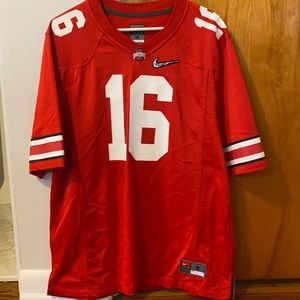 Ohio State Home Football Jersey #16 with Diamond Quest Nike Patch